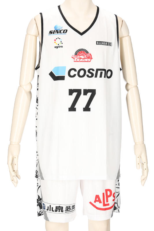 八王子ビートレインズ淡色 2022 FP HOME フルオーダー バスケユニフォーム完成画像