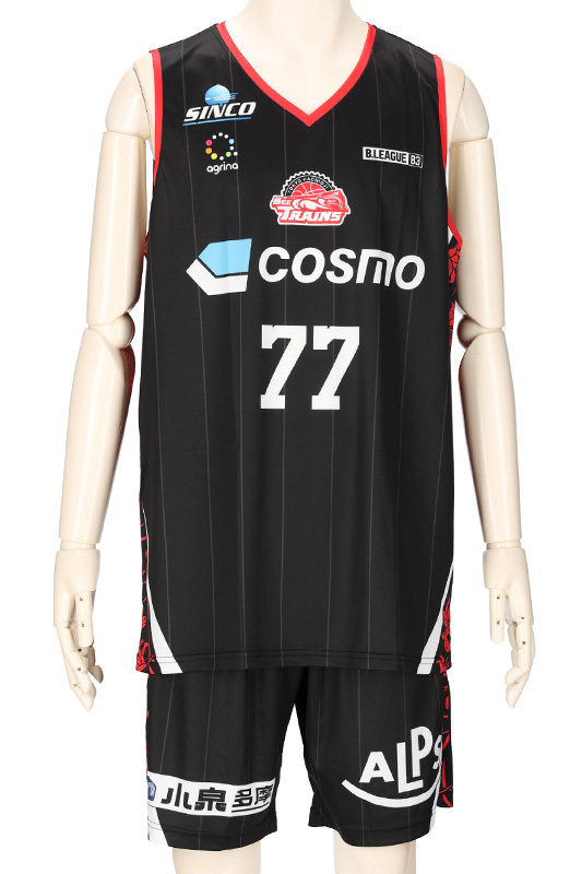 八王子ビートレインズ濃色 2022 FP AWAY フルオーダー バスケユニフォーム完成画像