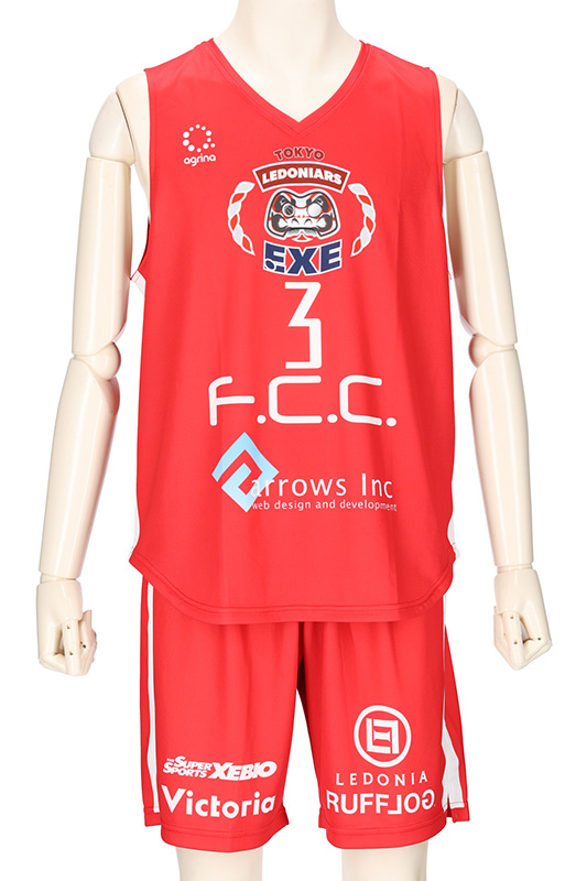 TOKYO LEDONIARS濃色 2023 FP AWAY フルオーダー バスケユニフォーム完成画像