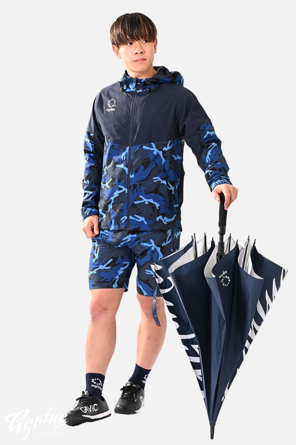 冬・防寒・暖かいスポーツウェア Premiumカムフラ裏メッシュストレッチピステジャケット Navy