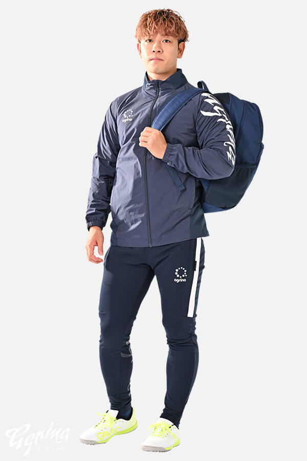 Premiumトルメンタ防水ウインドギア裏メッシュピステジャケット Navy