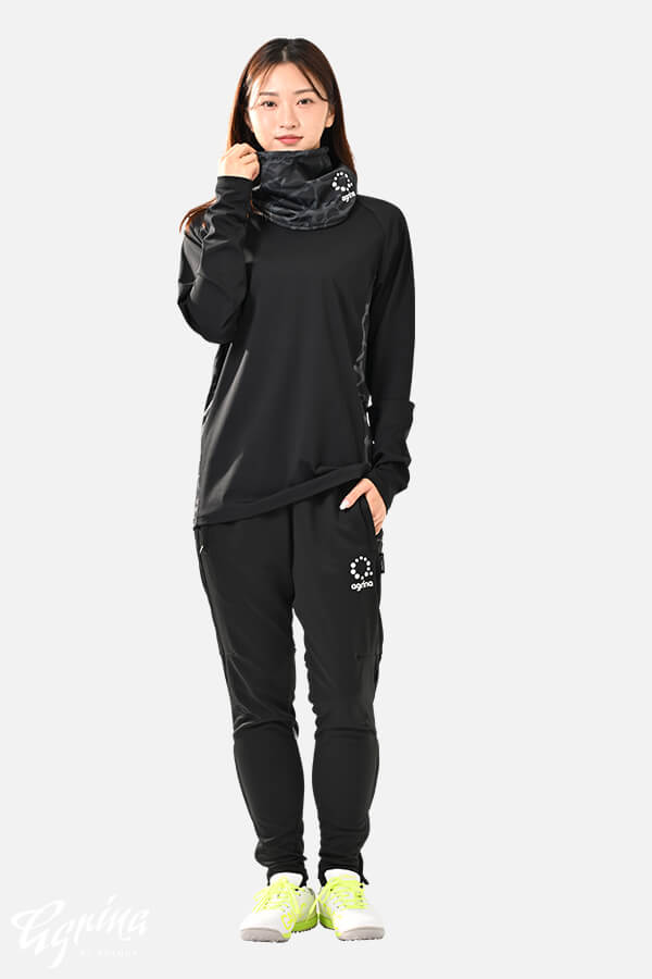 ピエルパターン切替ロングスリーブプラクティスシャツ Black