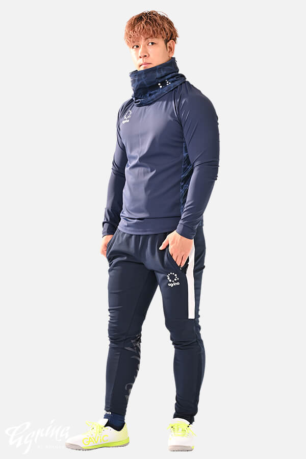 ピエルパターン切替ロングスリーブプラクティスシャツ Navy