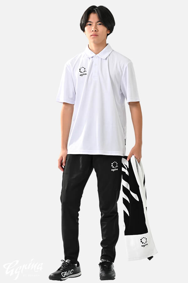 Premiumイノヴァジオメトリッククールブリーズポロシャツ White