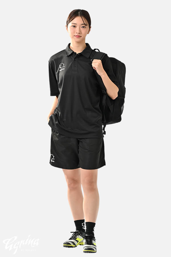 Premiumイノヴァジオメトリッククールブリーズポロシャツ Black