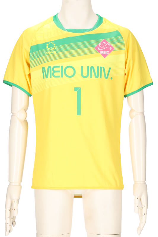 名桜大学女子サッカー部 GK AWAY 半袖ユニフォーム完成画像