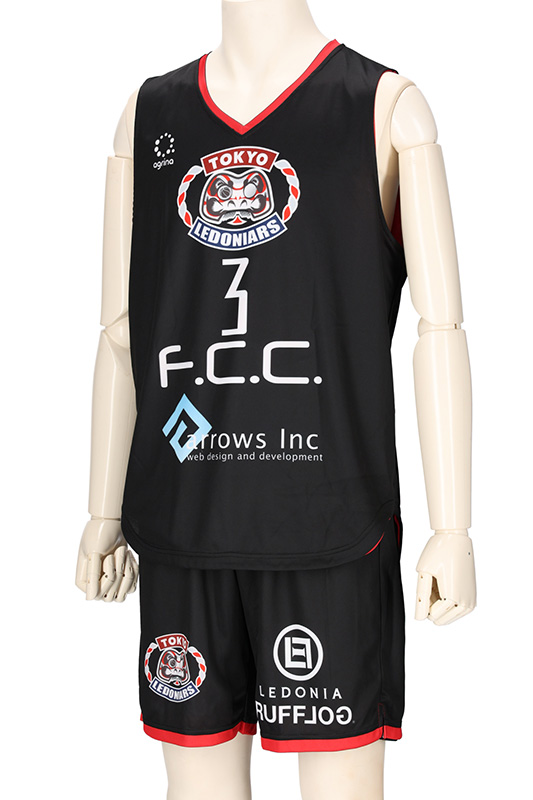 TOKYO LEDONIARS黒 2023 FP リバーシブル バスケユニフォーム画像1