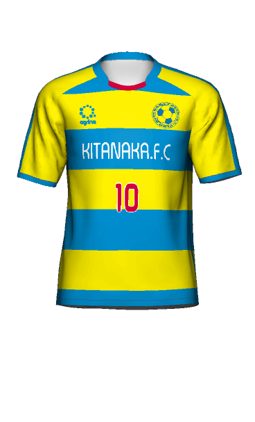 KITANAKA.F.C 練習着 半袖Tシャツ 3Dシミュレーター画像