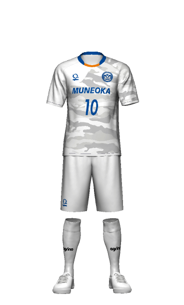 FC宗岡 FP AWAY 半袖ユニフォーム 3Dシミュレーター画像