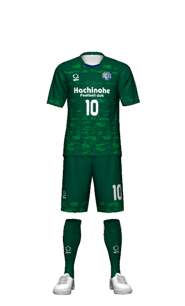 八戸FC GK AWAY 半袖ユニフォーム 3Dシミュレーター画像