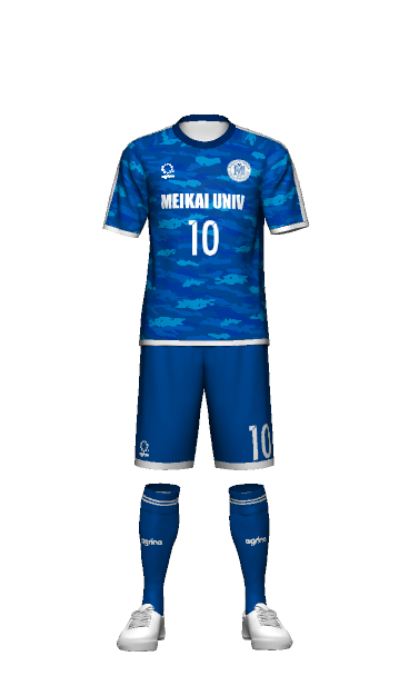 明海大学女子サッカー ユニフォーム 3Dシミュレーター画像