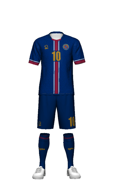 HAKUTSURU FC FP HOME 半袖ユニフォーム 3Dシミュレーター画像