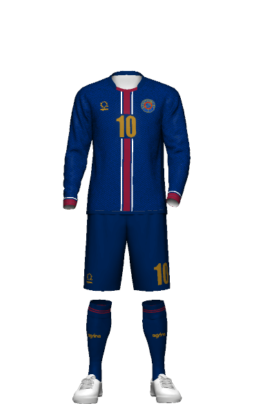 HAKUTSURU FC FP HOME 長袖ユニフォーム 3Dシミュレーター画像