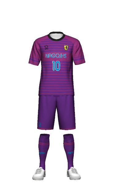 名護中学校女子サッカー部 GK HOME 半袖ユニフォーム 3Dシミュレーター画像