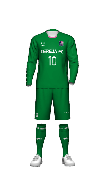 CEREJA FC GK AWAY 長袖ユニフォーム 3Dシミュレーター画像