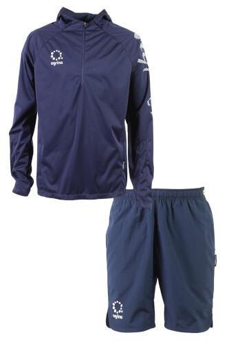 バロサハーフジップパーカー上下セット Navy