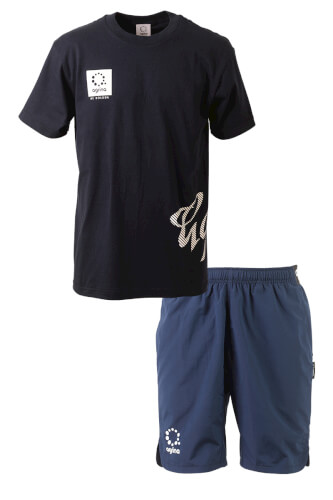 ピンパンティコットンTシャツ上下セット Navy