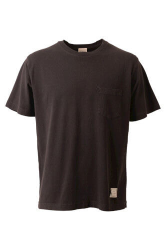 CRACKルエゴコットンポケットTシャツ Black