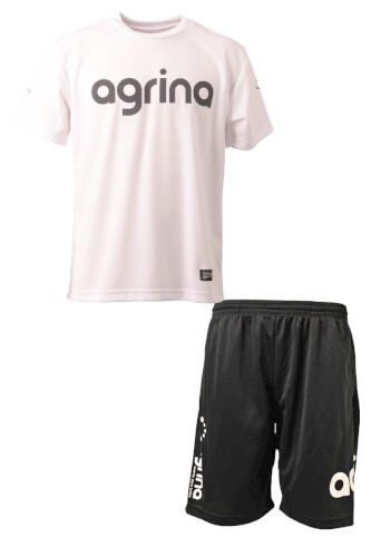 セマナルトレーニングシャツ上下セット White + Black