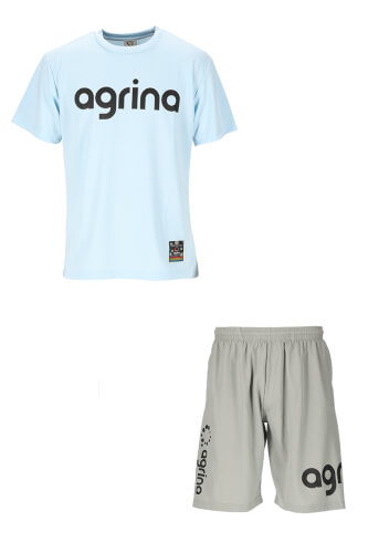 ヌエボグランデプラクティスシャツ上下セット L.Blue + Gray