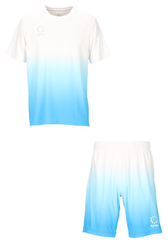 Premiumグラダシオントレーニングシャツ上下セット White × Blue