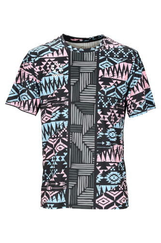 Premiumルシアトライバルデザインプラクティスシャツ Black x Multi