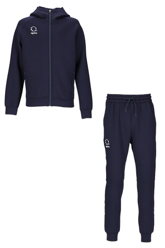 Premiumコティドライスウェットフルジップフード付きジャケット上下セット Navy