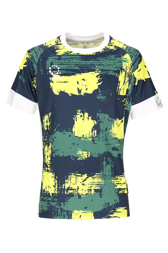 Premiumアクティブチェッククールアクションプラクティスシャツ Navy x Green