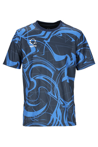 ジオメトリックUVプロテクトドライテックシャツ Navy