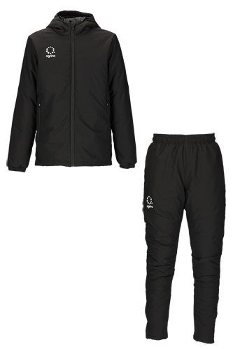Premiumサーモシールド中綿ウィンドブレーカージャケット上下セット Black
