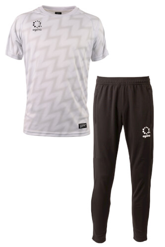 ジュニアラヤグラプラクティスシャツ上下セット White + Black