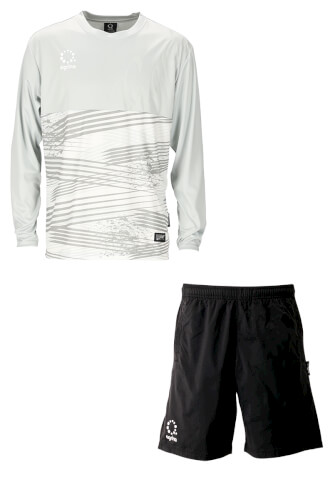 ジュニアディアゴ切替ロングスリーブプラシャツ上下セット Gray + Black