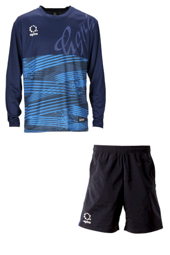 ジュニアディアゴ切替ロングスリーブプラシャツ上下セット Navy