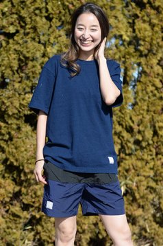 アグリナ / agrina CRACKモダインディゴTシャツ